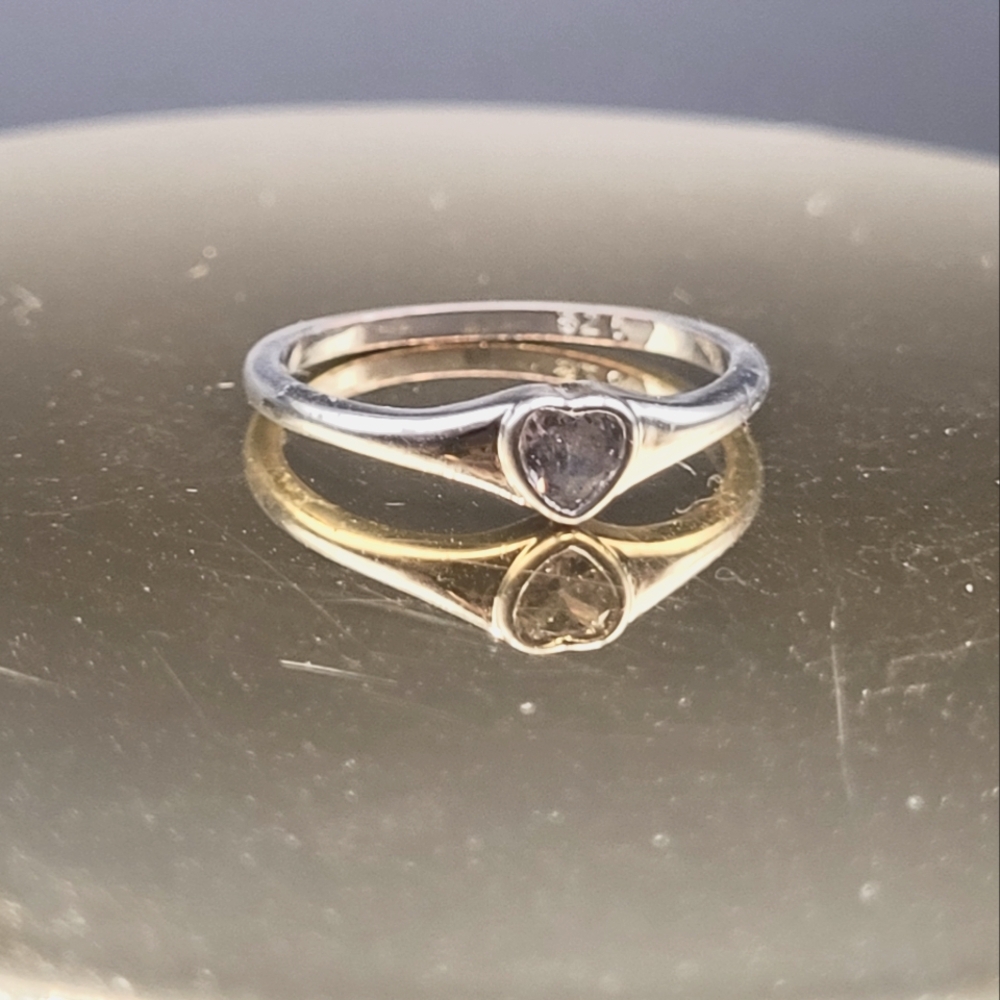 Silver heart ring. Size 6 from charmed